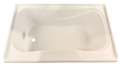 RV Bath Tub 38" x 24" White Left Drain Trailer Camper Wash Bath Room Shower
