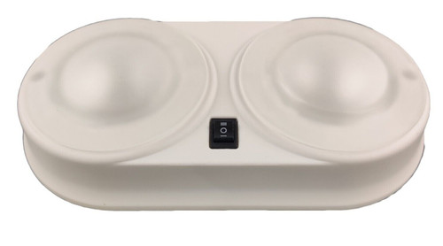 Halogen Dual Double Interior Light 12v Surface Mount W Switch Ceiling Fixture RV