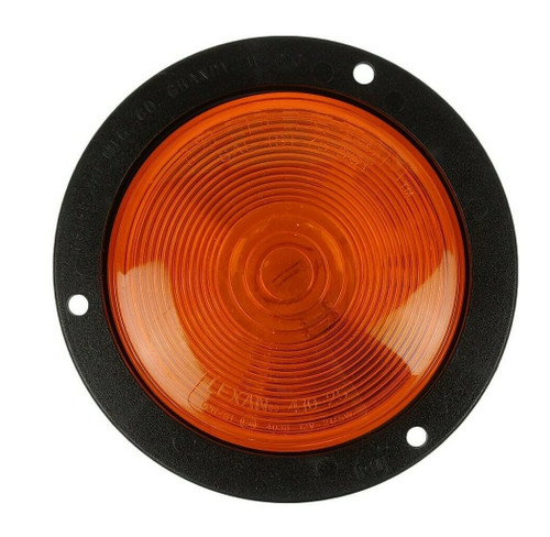 Peterson 4" Amber Yellow Marker Turn Signal Light w Flange 418 Rear Tail Trailer