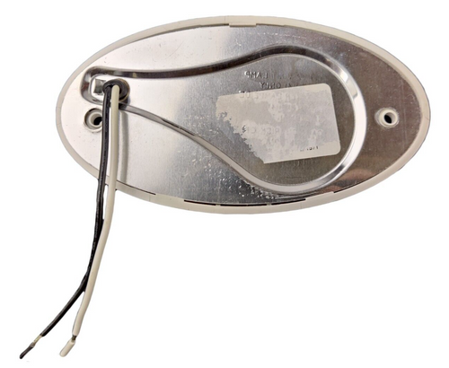 12V Exterior Oval Clear Lens Porch Light W/ Switch Utility RV Camper White