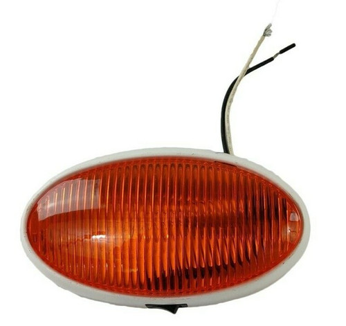Optronics 12V Oval Amber Porch Light W/ Switch Utility RV Camper White RVPL7A