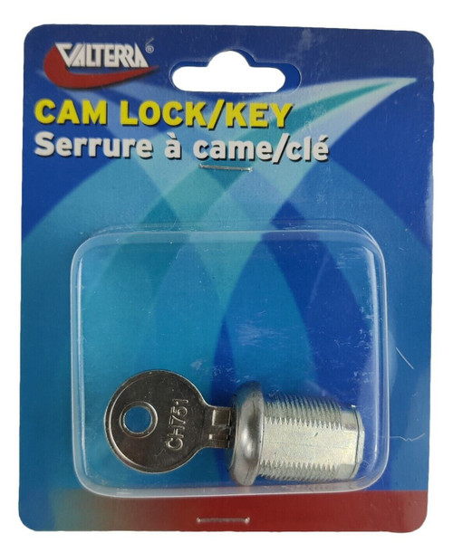 Valterra 1 1/8 Compartment Hatch Door Key Cam Lock Replacement RV Camper Trailer