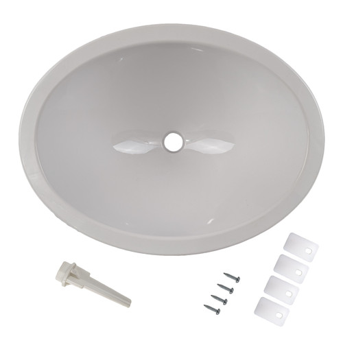 13" x 10" White Bath Sink - Plastic
