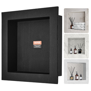 Shower Niche Ready for Tile 16" x 16", Single Shelf Organizer, Square Corners Wall-inserted Niche R E415-SLLYBK1C16YCJHDDFV0