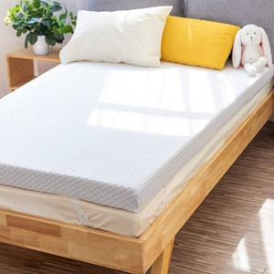 Queen size 3-inch Memory Foam Mattress Topper with Removeable Baffle Box Cover Q280-MTQU3458