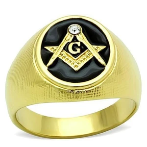 TK1403 - IP Gold(Ion Plating) Stainless Steel Ring with Top Grade Crystal  in Clear A874-TK1403