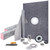 Shower Curb Kit, 38"x60" Watertight Shower Curb Overlay with 4" ABS Offset Bonding Flange, 4" Stain E415-LYDZT38X60ABS1JYXV0