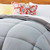 King Size All Seasons Plush Light/Dark Grey Reversible Polyester Down Alternative Comforter Q280-KILG1982