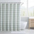 72-inch 100-Percent Cotton Fabric Shower Curtain with Green White Plaid Pattern Q280-OPCGSC235271869