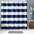 72 x 70 inch Polyester Navy Blue White Nautical Ocean Striped Shower Curtain Q280-NWSC1982