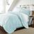 King size Microfiber 6-Piece Reversible Bed-in-a-Bag Comforter Set in Aqua Blue Q280-KIAQ8099