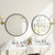 Round 24-inch Circular Bathroom Wall Mirror with Black Frame Q280-BLSFTBM4951372968