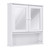 Simple Bathroom Mirror Wall Cabinet in White Wood Finish 23 x 22 inch Q280-BWLCMIDG15628791