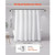 White Fabric Shower Curtain, 240 GSM Weighted Waffle Shower Curtains, Polyester Curtain with Rust-R E415-YLGGKSDL7272SA0CJ001V0