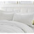 Full/Queen Traditional Microfiber Reversible 3 Piece Comforter Set in White Q280-WHFQ4357