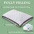 Set of 2 Standard Shredded Memory Foam Polyester Pillow with Removeable Cover Q280-SBFCPST39284651