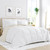 Full/Queen size 3-Piece Microfiber Reversible Comforter Set in White and Cream Q280-WHFQ1523