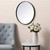 Round 21-inch Wall Mirror in Black - Living Room Bedroom Accent Bathroom Mirror Q280-BLKTWNSMRW9975263