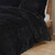 Twin/Twin XL Black Soft Sherpa Faux Fur 2-Piece Comforter Set with Shams Q280-TWBLSDL59367412