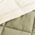 Full/Queen 3-Piece Microfiber Reversible Comforter Set in Sage Green/Cream Q280-OLGR5610