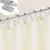 72"W x 78"H Ivory Waffle Textured Shower Curtain Set with Liner Q280-IVQT1978