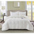 Queen Size Off White 3 Piece Microfiber Reversible Comforter Set Q280-IVQU4457