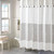 72-inch Grey and White Stripes Cotton Shower Curtain with Tassels Q280-GPSC24541836952