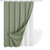 72"W x 84"H Sage Green Waffle Textured 3 in 1 Shower Curtain Set Q280-WAFSGR1984