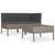  3 Piece Patio Lounge Set with Cushions Poly Rattan Gray A949-310188