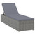  Sun Lounger with Cushion Poly Rattan Gray A949-46220