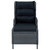  Reclining Patio Chair with Footstool Poly Rattan Dark Gray A949-313303