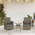  Patio Chairs with Cushions 2 pcs Gray Poly Rattan&Solid Wood A949-368721