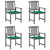  Patio Chairs with Cushions 4 pcs Gray Solid Acacia Wood A949-3061232