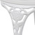  3 Piece Bistro Set Cast Aluminum White A949-42165