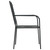  5 Piece Patio Dining Set Cotton Rope and Steel Black A949-48569
