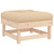  Patio Footstools with Cushions 2pcs Solid Wood Pine A949-825464