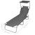  Foldable Sunlounger with Adjustable Backrest Gray A949-44293