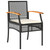  3 Piece Patio Dining Set with Cushions Black Poly Rattan A949-3213603