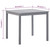  Patio Table Gray 31.5"x31.5"x29.1" Solid Acacia Wood A949-46324