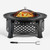 Outdoor Fire Pit with BBQ Grill and High-temp Resistance Finish B593-JV10178