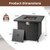 32.5 Inch Propane Fire Pit Table 5000 BTU with Tempered Glass Tabletop-Black - Color: Black D681-NP12210DK