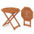 Octagon Folding Patio Table with 2 Inches Umbrella Hole - Size: 31-40 Inch D681-JV12576