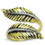 TK1707 - Two-Tone IP Gold (Ion Plating) Stainless Steel Ring with Epoxy  in Jet A874-TK1707