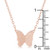 Breanne Rose Gold Stainless Steel Rose Gold Butterfly Necklace R599-N01312AV-V00