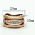 LOA900 - Rose Gold Brass Ring with AAA Grade CZ  in Clear A874-LOA900