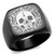 TK2306 - IP Black(Ion Plating) Stainless Steel Ring with No Stone A874-TK2306