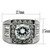 TK348 - High polished (no plating) Stainless Steel Ring with AAA Grade CZ  in Clear A874-TK348