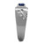 TK1929 - High polished (no plating) Stainless Steel Ring with Synthetic Synthetic Glass in Montana A874-TK1929