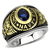 TK3726 - Two-Tone IP Gold (Ion Plating) Stainless Steel Ring with Synthetic Synthetic Glass in Mont A874-TK3726
