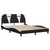  Bed Frame "Viana" without Mattress Black and White 53.9"x74.8" Faux Leather A949-3208132